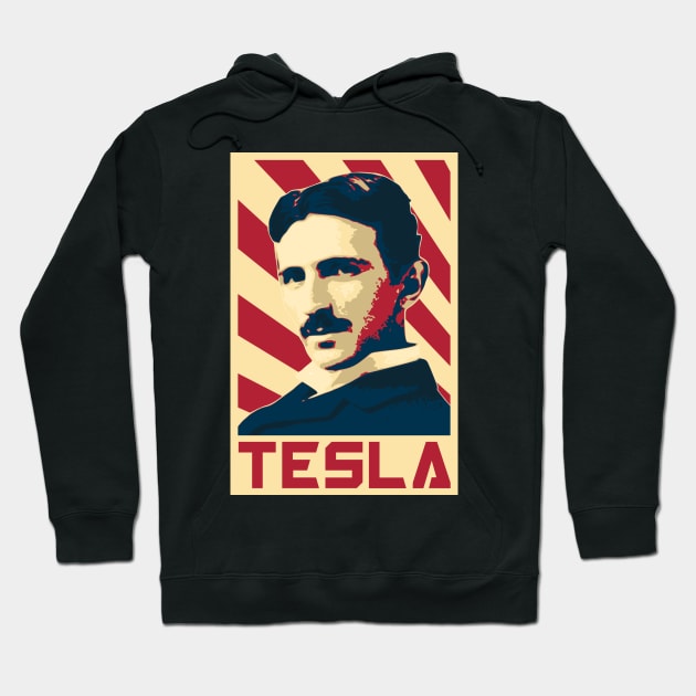 Nikola Tesla Retro Hoodie by Nerd_art